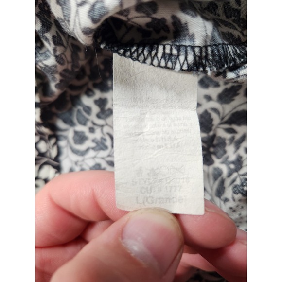 Anthropologie Everly Womens Size Large Floral Striped Dot Spring Top Blouse - Picture 6 of 10